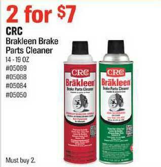 AutoZone CRC Brakleen Brake Parts Cleaner offer