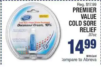 Kinney Drugs Premiier Value Cold Sore Relief offer
