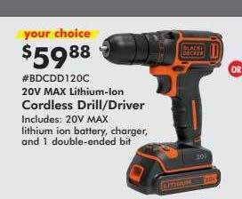 Valu Home Centers 20v Max Lithium-ion Cordless Drill Driver offer