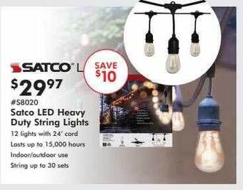 Valu Home Centers Satco Led Heavy Duty String Lights offer