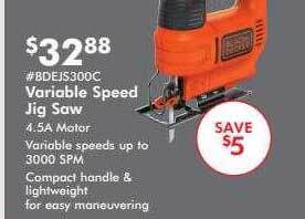 Valu Home Centers Variable Speed Jig Saw offer