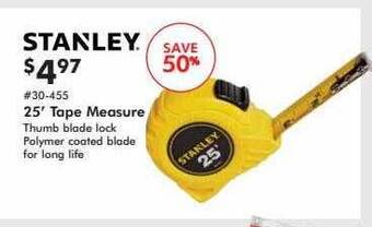Valu Home Centers 25' Tape Measure Stanley offer