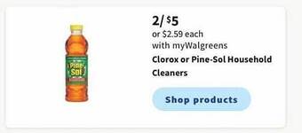 Walgreens Clorox Or Pine-sol Household Cleaners offer