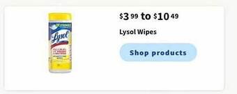 Walgreens Lysol Wipes offer