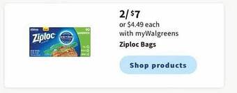Walgreens Ziploc Bags offer