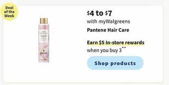 Walgreens Pantene Hair Care offer