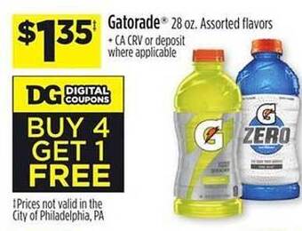 Dollar General Gatorade Assorted Flavors offer