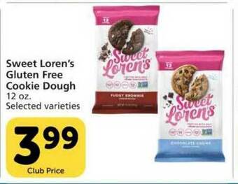Vons Sweet Loren's Gluten Free Cookie Dough offer
