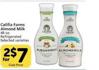 Vons Califia Farms Almond Milk offer