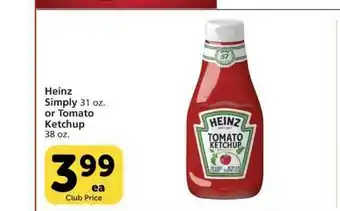 Vons Heinz Simply Or Tomato Ketchup offer