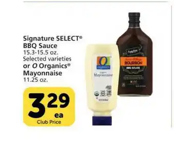 Vons Signature Select BBQ Sauce Or O Organics Mayonnaise offer