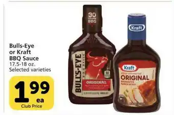 Vons Bulls-Eye Or Kraft BBQ Sauce offer