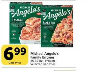 Vons Michael Angelo's Family Entrees offer