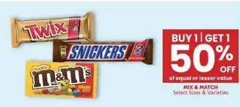 Albertsons Twix, M&M's , Snickers offer