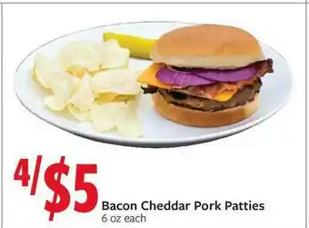 Fareway Bacon Cheddar Pork Patties offer