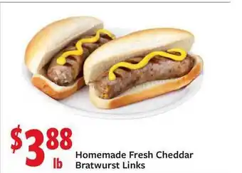 Fareway Homemade Fresh Cheddar Bratwurst Links offer