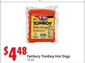Fareway Fairbury Tomboy Hot Dogs offer