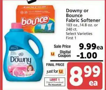 Albertsons Downy Or Bounce Fabric Softener offer