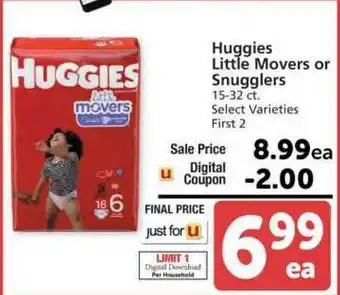 Albertsons Huggies Little Movers Or Snugglers offer