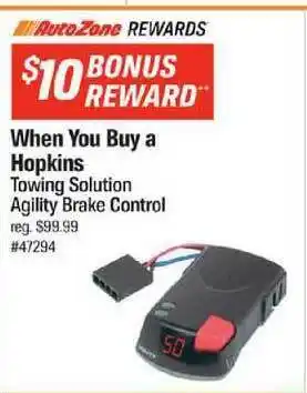 AutoZone Hopkins Towing Solution Agility Brake Control offer