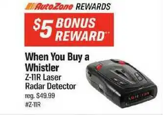 Whistler Z-11R Laser Radar Detector