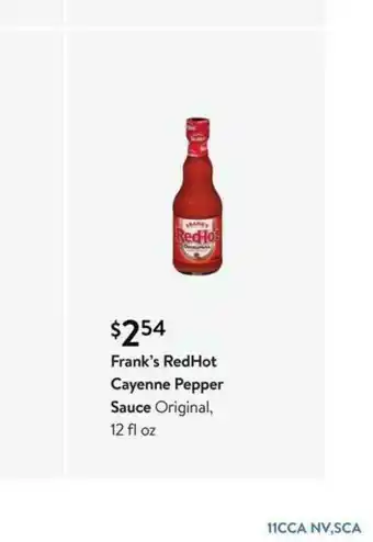 Walmart Frank's Redhot Cayenne Pepper Sauce Original offer