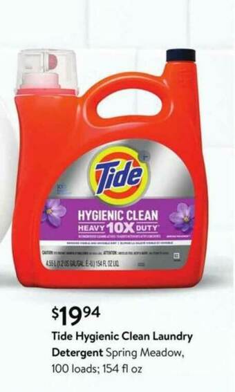 Walmart Tide Hygienic Clean Laundry Detergent offer