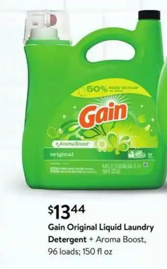 Walmart Gain Original Liquid Laundry Detergent+Aroma Boost offer