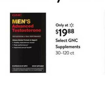 Walmart Select GNC Supplements offer