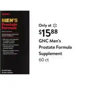 Walmart GNC Men's Prostate Formula Supplement offer