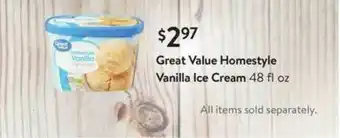 Walmart Great Value Homestyle Vanilla Ice Cream offer
