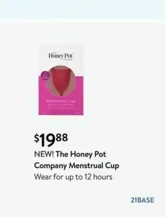 Walmart The Honey Pot Company Menstrual Cup Wear For Up To 12 Hours offer
