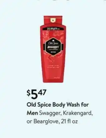 Walmart Old Spice Body Wash For Men offer