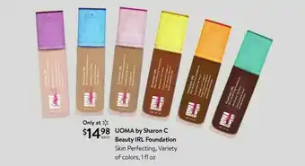 Walmart UOMA By Sharon C Beauty IRL Foundation Skin Perfecting offer