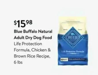 Walmart Blue Buffalo Natural Adult Dry Dog Food offer