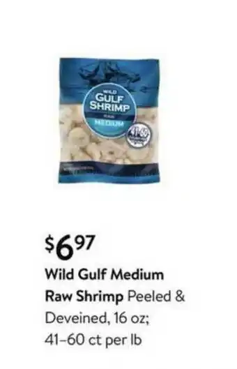 Wild Gulf Medium Raw Shrimp Peeled & Deleveined