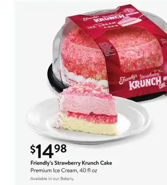 Walmart Friendly's Strawberry Krunch Cake offer