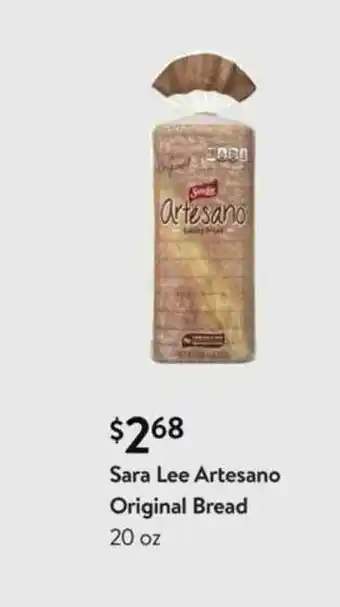 Walmart Sara Lee Artesano Original Bread offer