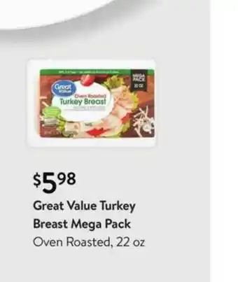 Walmart Great Value Turkey Breast Mega Pack offer