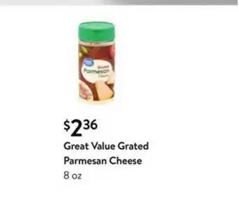 Walmart Great Value Grated Parmesan Cheese offer