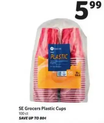 Winn Dixie SE Grocers Plastic Cups offer