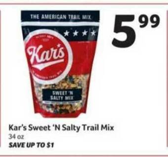 Winn Dixie Kar's Sweet 'N Salty Trail Mix offer
