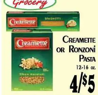 Hollywood Market Creamette Or Ronzoni Pasta offer