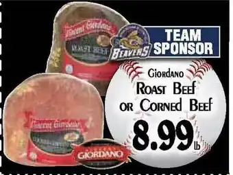 Hollywood Market Giordano Roast Beef Or Corned Beef offer
