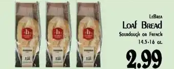 Hollywood Market Lebrea Loaf Bread Sourdough Or French offer