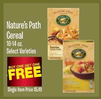 Jewel-Osco Nature's Path Cereal offer