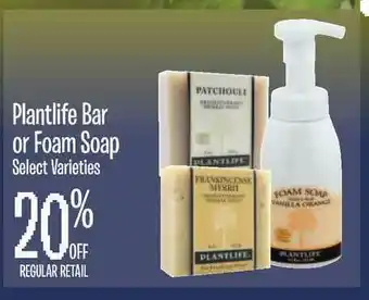 Jewel-Osco Plantlife Bar Or Foam Soap offer