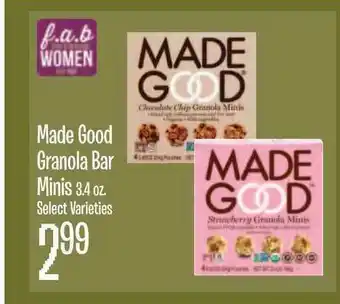 Jewel-Osco Made Good Granola Bar Minis offer