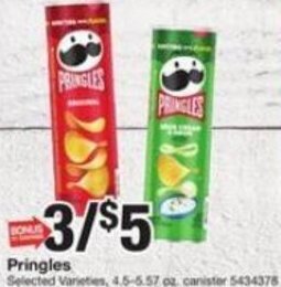 Giant Food Pringles 4.5-5.57 oz. offer