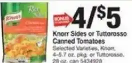 Giant Food Knorr Sides or Tuttorosso Canned Tomatoes 4-5.7 oz. offer